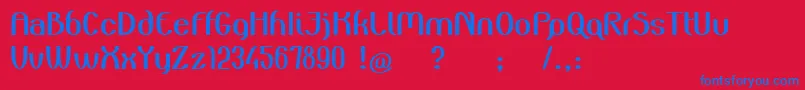 ZuiderPostduifDemo Font – Blue Fonts on Red Background