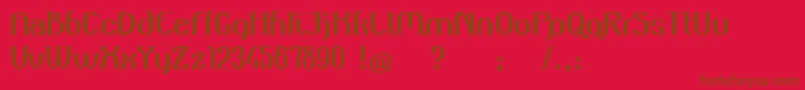 ZuiderPostduifDemo Font – Brown Fonts on Red Background