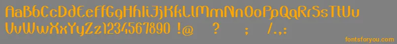ZuiderPostduifDemo-fontti – oranssit fontit harmaalla taustalla