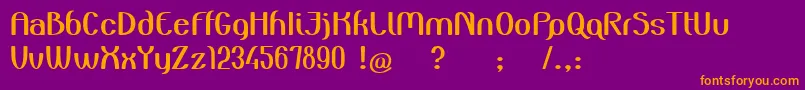 ZuiderPostduifDemo Font – Orange Fonts on Purple Background