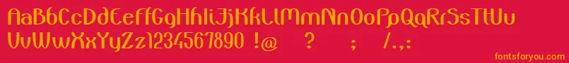 ZuiderPostduifDemo Font – Orange Fonts on Red Background