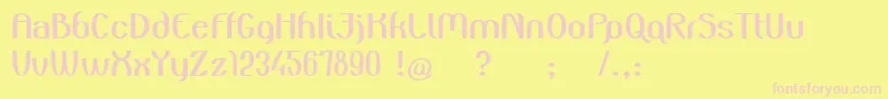 ZuiderPostduifDemo Font – Pink Fonts on Yellow Background