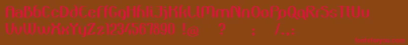 ZuiderPostduifDemo Font – Red Fonts on Brown Background
