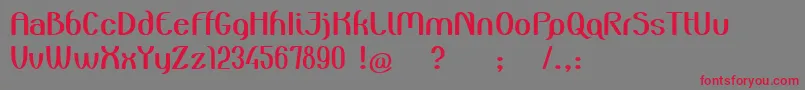 フォントZuiderPostduifDemo – 赤い文字の灰色の背景