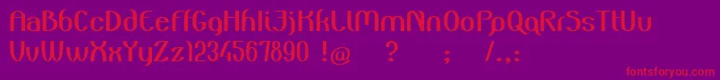 ZuiderPostduifDemo Font – Red Fonts on Purple Background