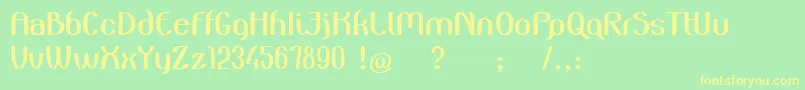 ZuiderPostduifDemo Font – Yellow Fonts on Green Background