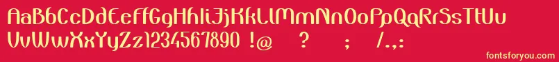 ZuiderPostduifDemo Font – Yellow Fonts on Red Background
