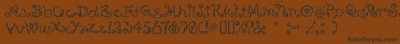 Bsurp ffy-Schriftart – Schwarze Schriften auf braunem Hintergrund