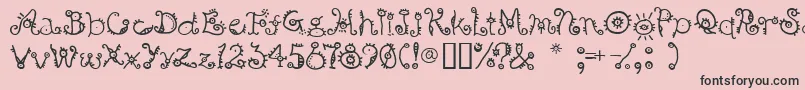 Bsurp ffy-Schriftart – Schwarze Schriften auf rosa Hintergrund