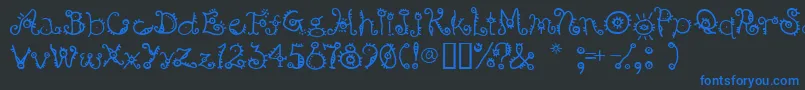 Bsurp ffy Font – Blue Fonts on Black Background