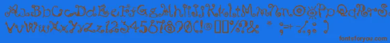 Bsurp ffy Font – Brown Fonts on Blue Background
