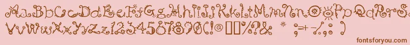 Weitere Informationen zur Bsurp ffy-Schriftart Bsurp ffy-Schriftart – Braune Schriften auf rosa Hintergrund