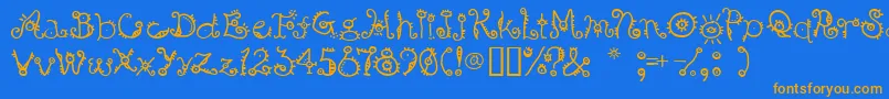 Bsurp ffy Font – Orange Fonts on Blue Background