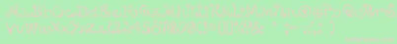 Bsurp ffy-Schriftart – Rosa Schriften auf grünem Hintergrund