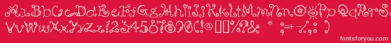 Bsurp ffy Font – Pink Fonts on Red Background