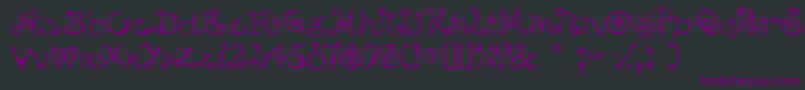 Bsurp ffy-Schriftart – Violette Schriften auf schwarzem Hintergrund