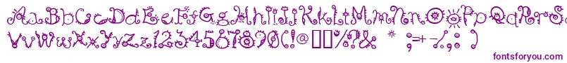 Czcionka Bsurp ffy – fioletowe czcionki na białym tle