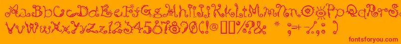 Bsurp ffy Font – Red Fonts on Orange Background
