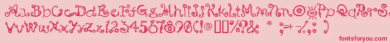 Bsurp ffy Font – Red Fonts on Pink Background