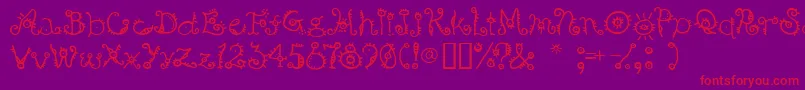 Weitere Informationen zur Bsurp ffy-Schriftart Bsurp ffy-Schriftart – Rote Schriften auf violettem Hintergrund