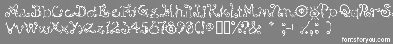 Bsurp ffy-Schriftart – Weiße Schriften auf grauem Hintergrund