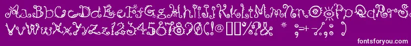 Bsurp ffy-Schriftart – Weiße Schriften auf violettem Hintergrund