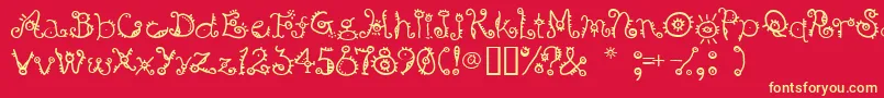 Bsurp ffy Font – Yellow Fonts on Red Background