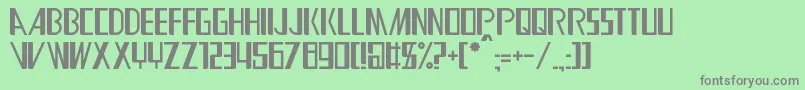 BdEquipment Font – Gray Fonts on Green Background