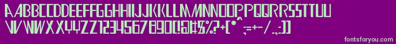 BdEquipment Font – Green Fonts on Purple Background