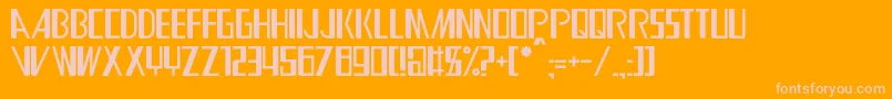 BdEquipment Font – Pink Fonts on Orange Background