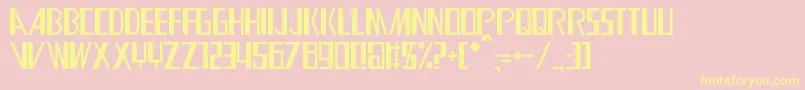 BdEquipment-Schriftart – Gelbe Schriften auf rosa Hintergrund