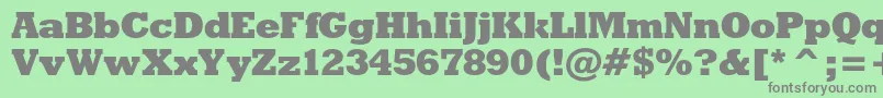 Rodeoxbc Font – Gray Fonts on Green Background
