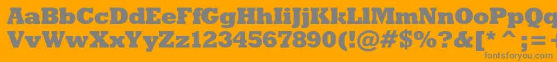 Шрифт Rodeoxbc – серые шрифты на оранжевом фоне