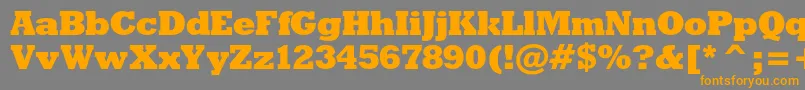 Rodeoxbc-Schriftart – Orangefarbene Schriften auf grauem Hintergrund