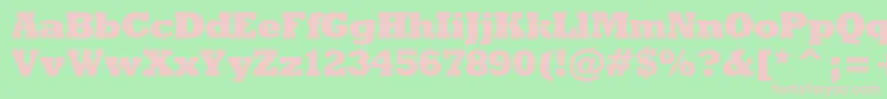 Rodeoxbc Font – Pink Fonts on Green Background