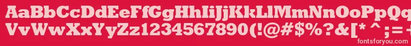 Rodeoxbc Font – Pink Fonts on Red Background