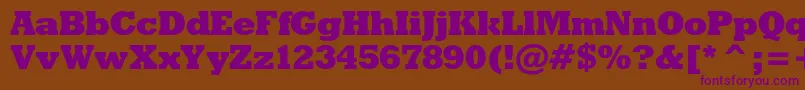 Rodeoxbc Font – Purple Fonts on Brown Background