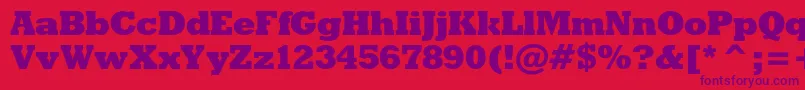 Rodeoxbc Font – Purple Fonts on Red Background