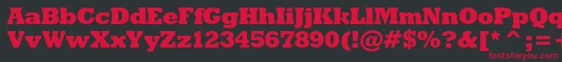 Rodeoxbc Font – Red Fonts on Black Background