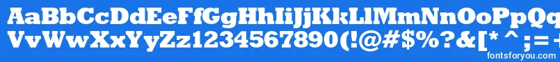 Rodeoxbc Font – White Fonts on Blue Background