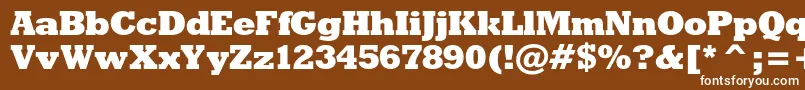 フォントRodeoxbc – 茶色の背景に白い文字