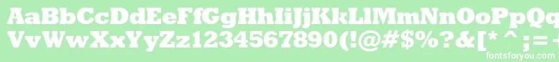 フォントRodeoxbc – 緑の背景に白い文字
