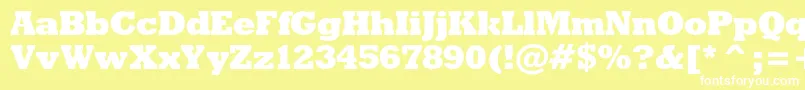 Rodeoxbc Font – White Fonts on Yellow Background