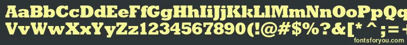Rodeoxbc Font – Yellow Fonts on Black Background