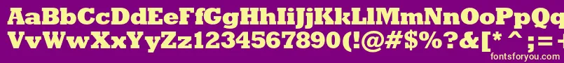 Rodeoxbc Font – Yellow Fonts on Purple Background