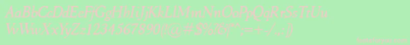 MarcoPoloItalic Font – Pink Fonts on Green Background