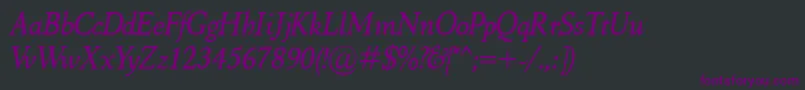 MarcoPoloItalic Font – Purple Fonts on Black Background