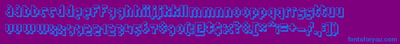 Humanoid Straight Font – Blue Fonts on Purple Background