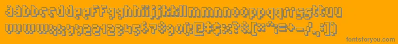 Humanoid Straight Font – Gray Fonts on Orange Background