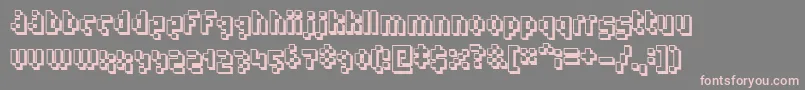 fuente Humanoid Straight – Fuentes Rosadas Sobre Fondo Gris
